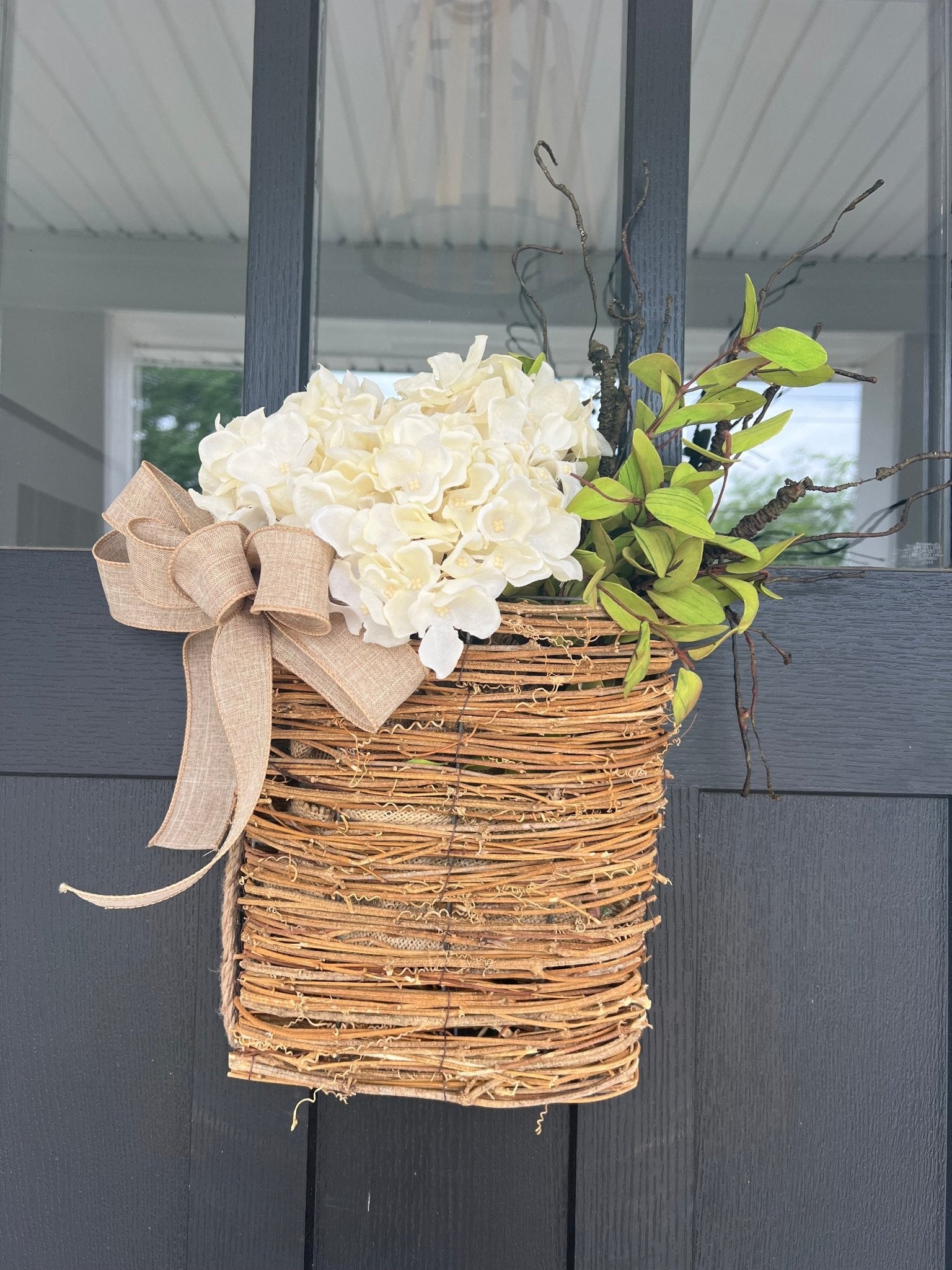 Hanging Basket W/Florals - The Cozy Nest