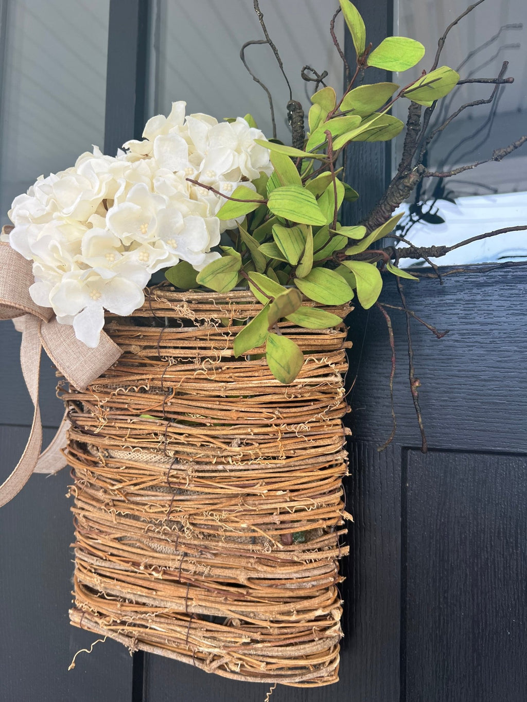 Hanging Basket W/Florals - The Cozy Nest
