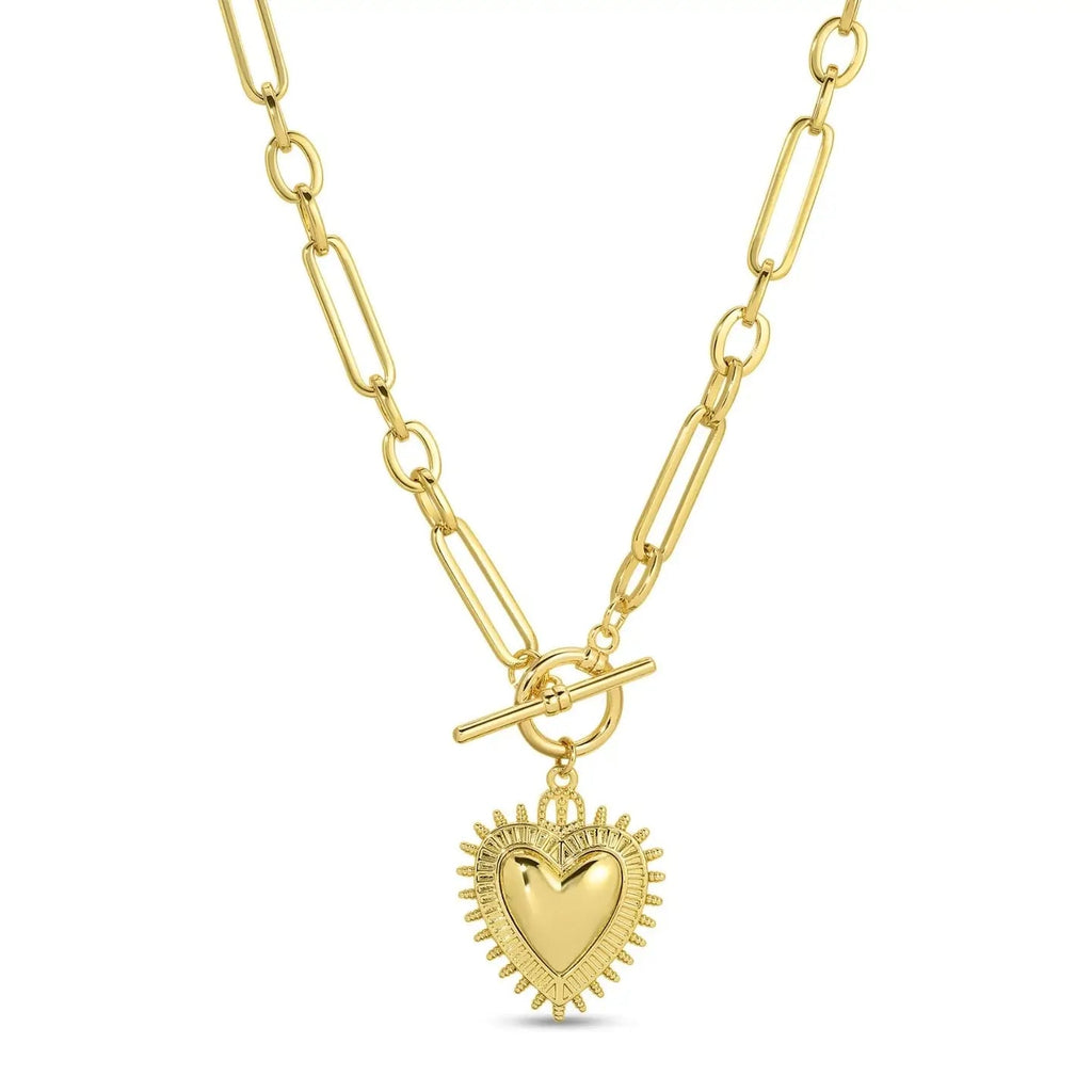 Heart Statement Toggle Necklace - The Cozy Nest