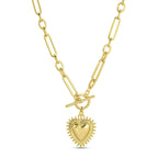 Heart Statement Toggle Necklace - The Cozy Nest