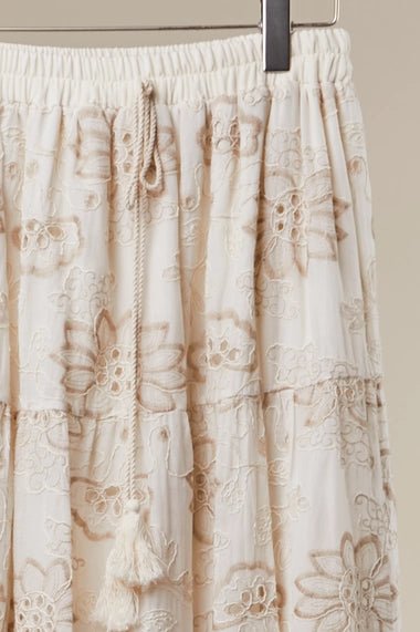 Heirloom Garden Embroidered Maxi Skirt - The Cozy Nest