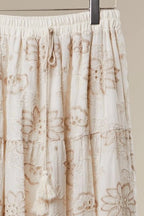 Heirloom Garden Embroidered Maxi Skirt - The Cozy Nest