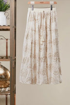 Heirloom Garden Embroidered Maxi Skirt - The Cozy Nest