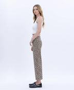 High Rise Animal Print Crop Wide Leg Jeans - The Cozy Nest