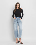 High Rise Barrel Jeans - The Cozy Nest