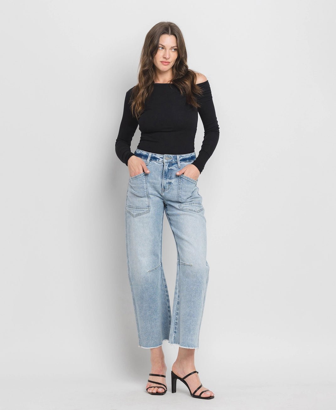 High Rise Barrel Jeans - The Cozy Nest