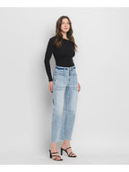 High Rise Barrel Jeans - The Cozy Nest