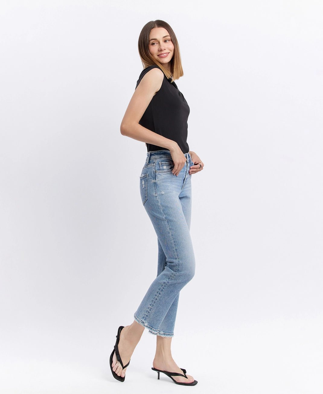 High Rise Regular Straight Jeans - Flying Monkey - The Cozy Nest