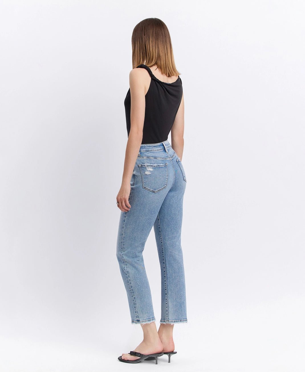 High Rise Regular Straight Jeans - Flying Monkey - The Cozy Nest