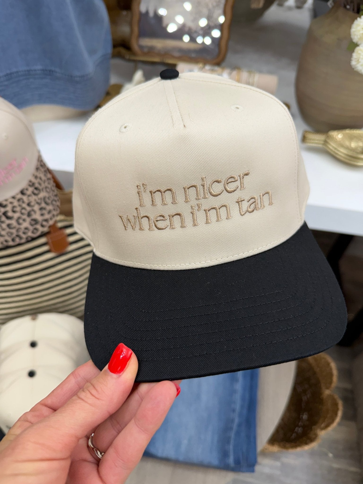 I'm Nicer When I'm Tan Hat - The Cozy Nest