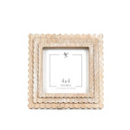 Ivory Scalloped Wood Frame - The Cozy Nest
