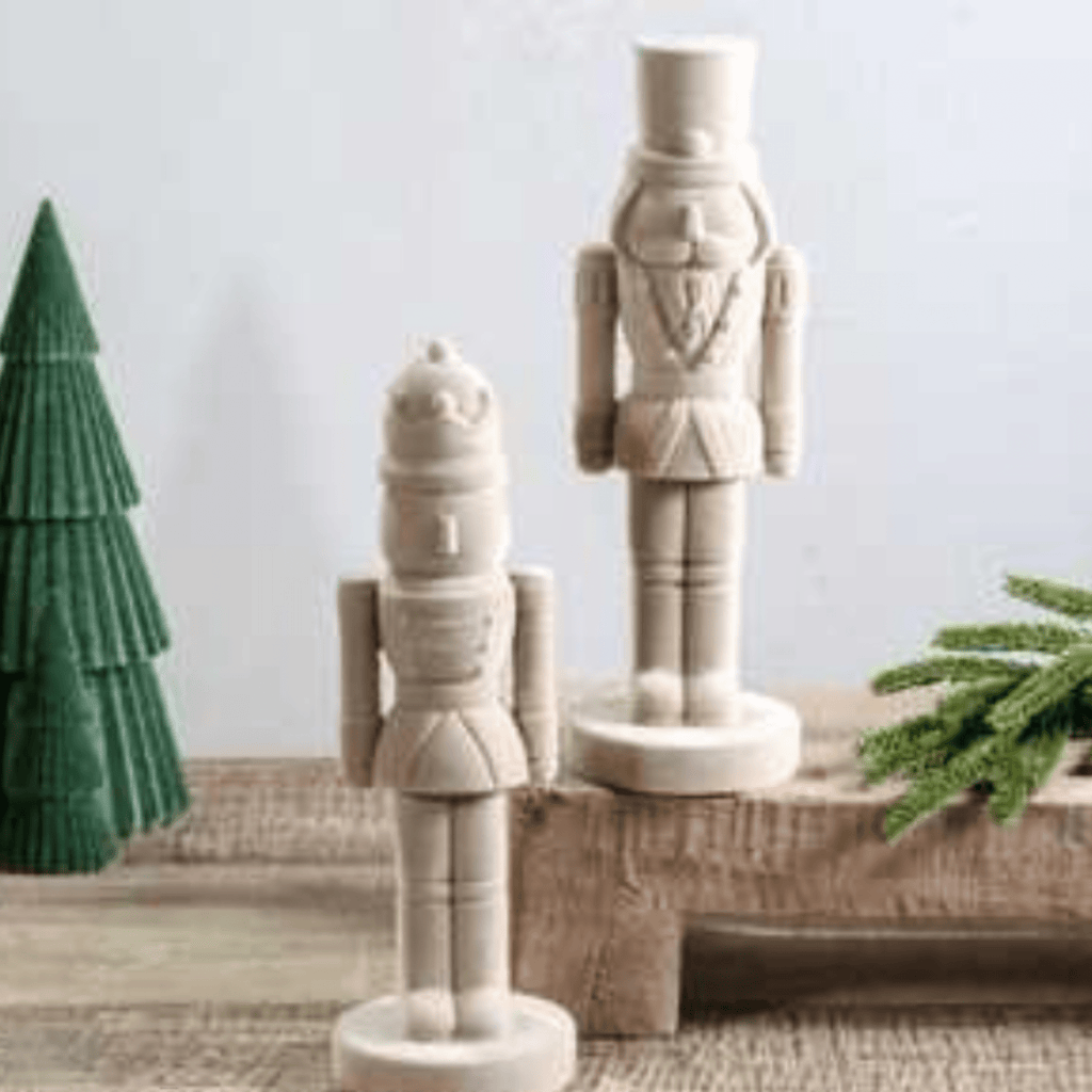 Ivory Velvet Nutcracker - The Cozy Nest