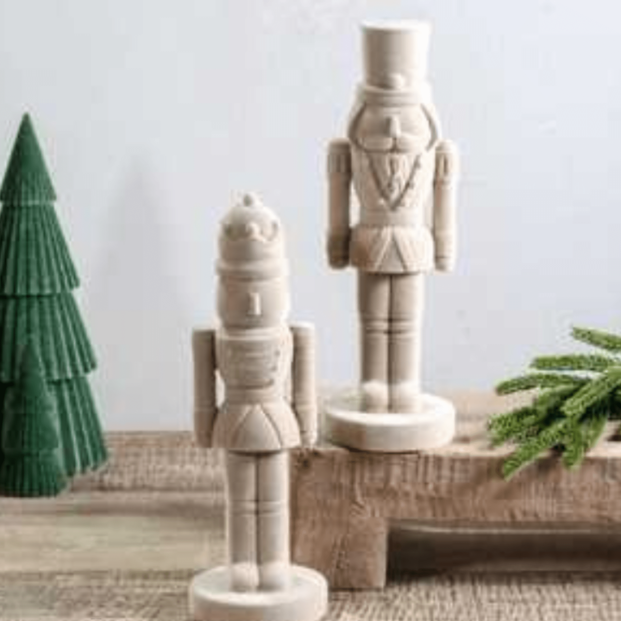 Ivory Velvet Nutcracker - The Cozy Nest