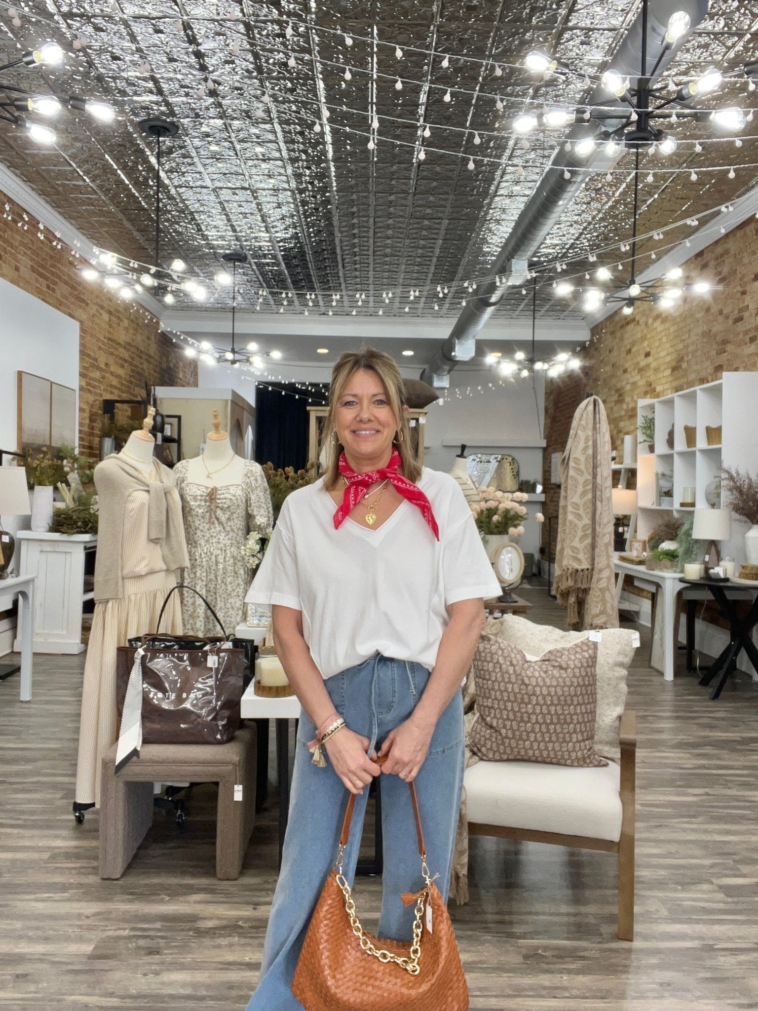 Knit Denim Wide Leg Pull On Pants - The Cozy Nest