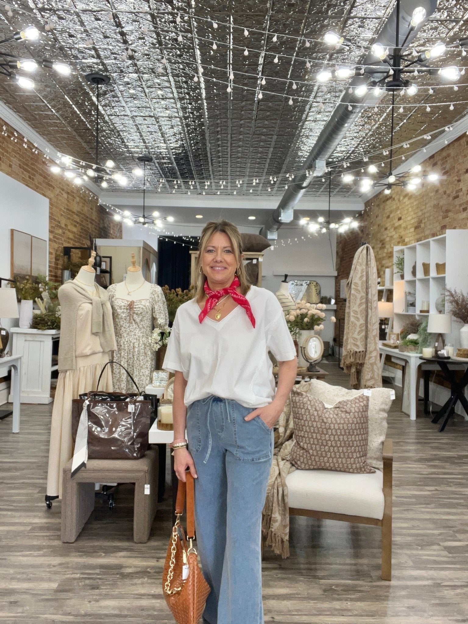 Knit Denim Wide Leg Pull On Pants - The Cozy Nest