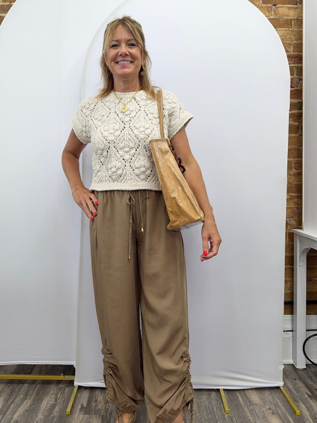 Knit Sweater Short Sleeved Pullover - The Cozy Nest