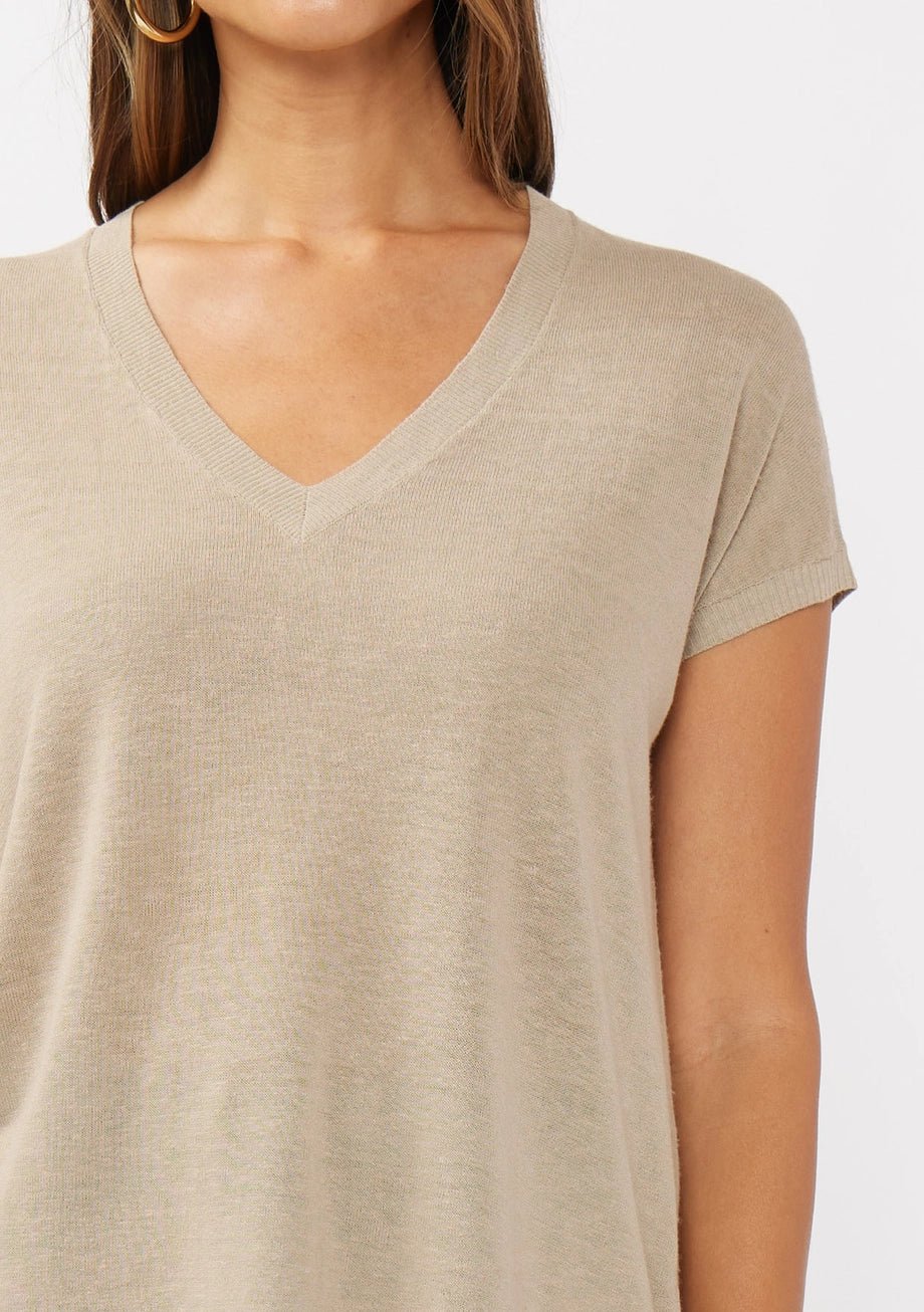 Knit V - Neck Blouse - The Cozy Nest
