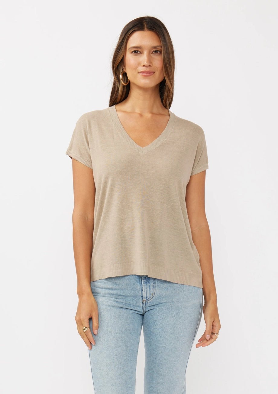Knit V - Neck Blouse - The Cozy Nest