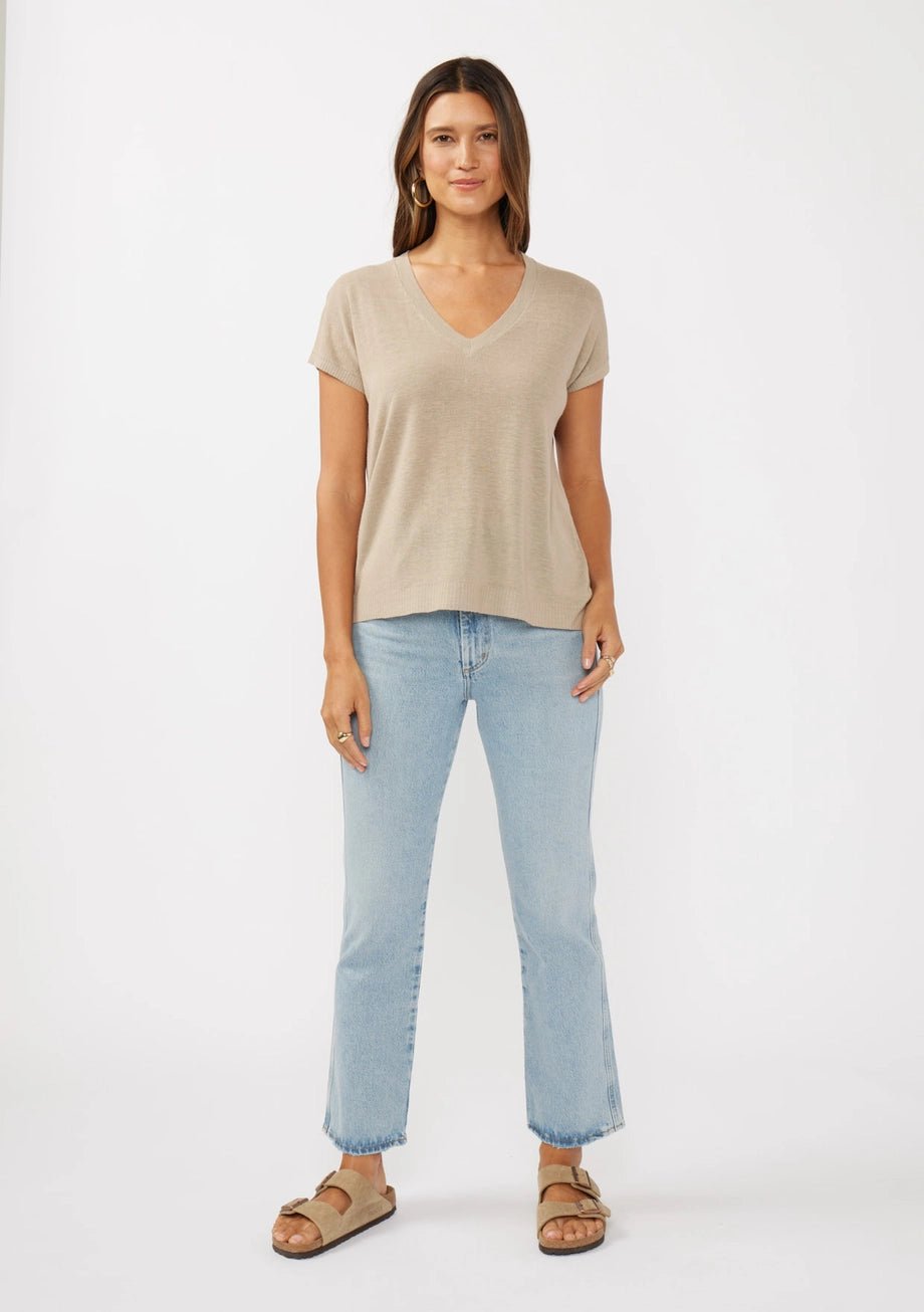Knit V - Neck Blouse - The Cozy Nest