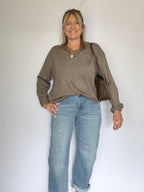 Lace Contrast Knit Sweater - The Cozy Nest