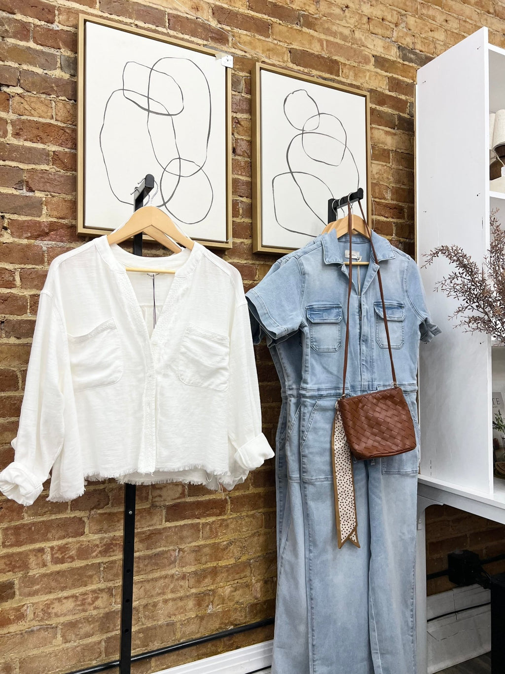 Lace - Trimmed Top with Raw - Cut Edge Detail - The Cozy Nest