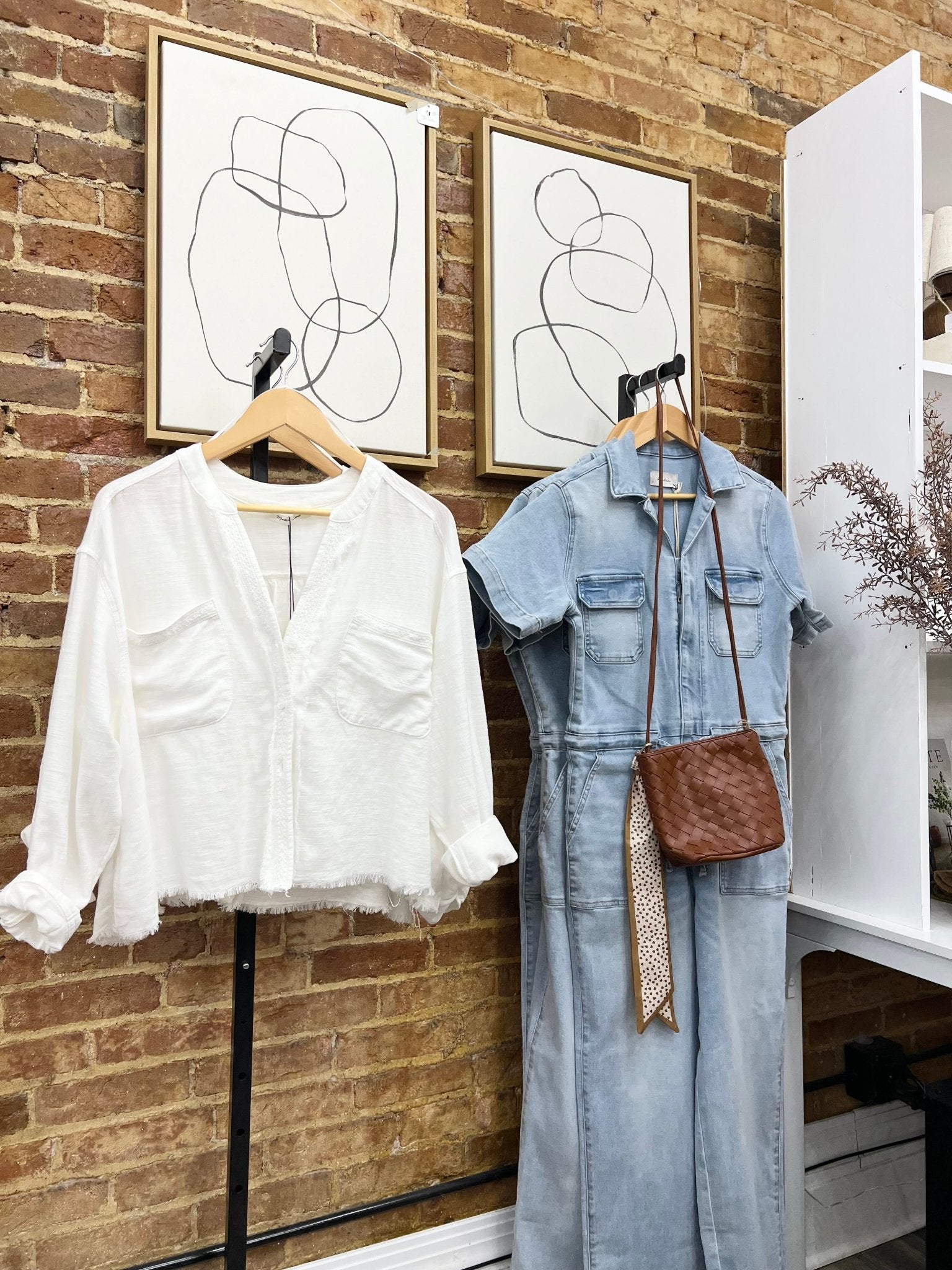 Lace - Trimmed Top with Raw - Cut Edge Detail - The Cozy Nest