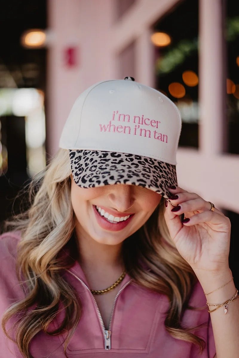 Leopard I'm Nicer When I'm Tan Hat - The Cozy Nest