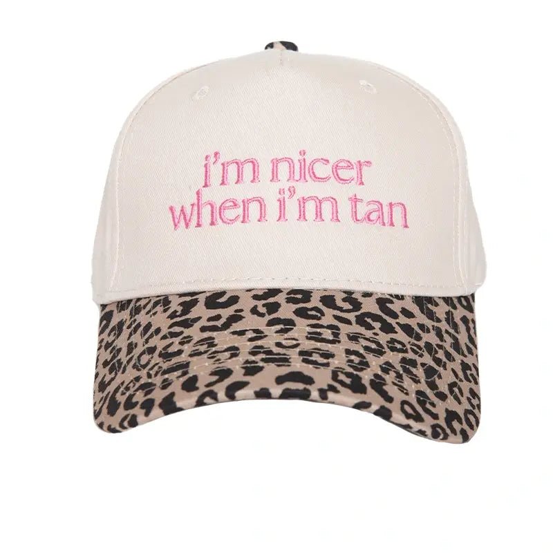 Leopard I'm Nicer When I'm Tan Hat - The Cozy Nest