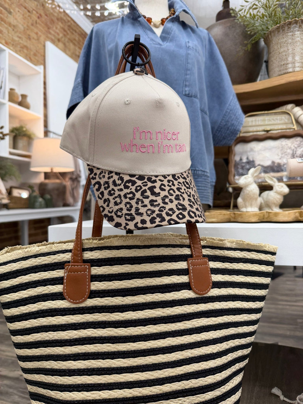 Leopard I'm Nicer When I'm Tan Hat - The Cozy Nest