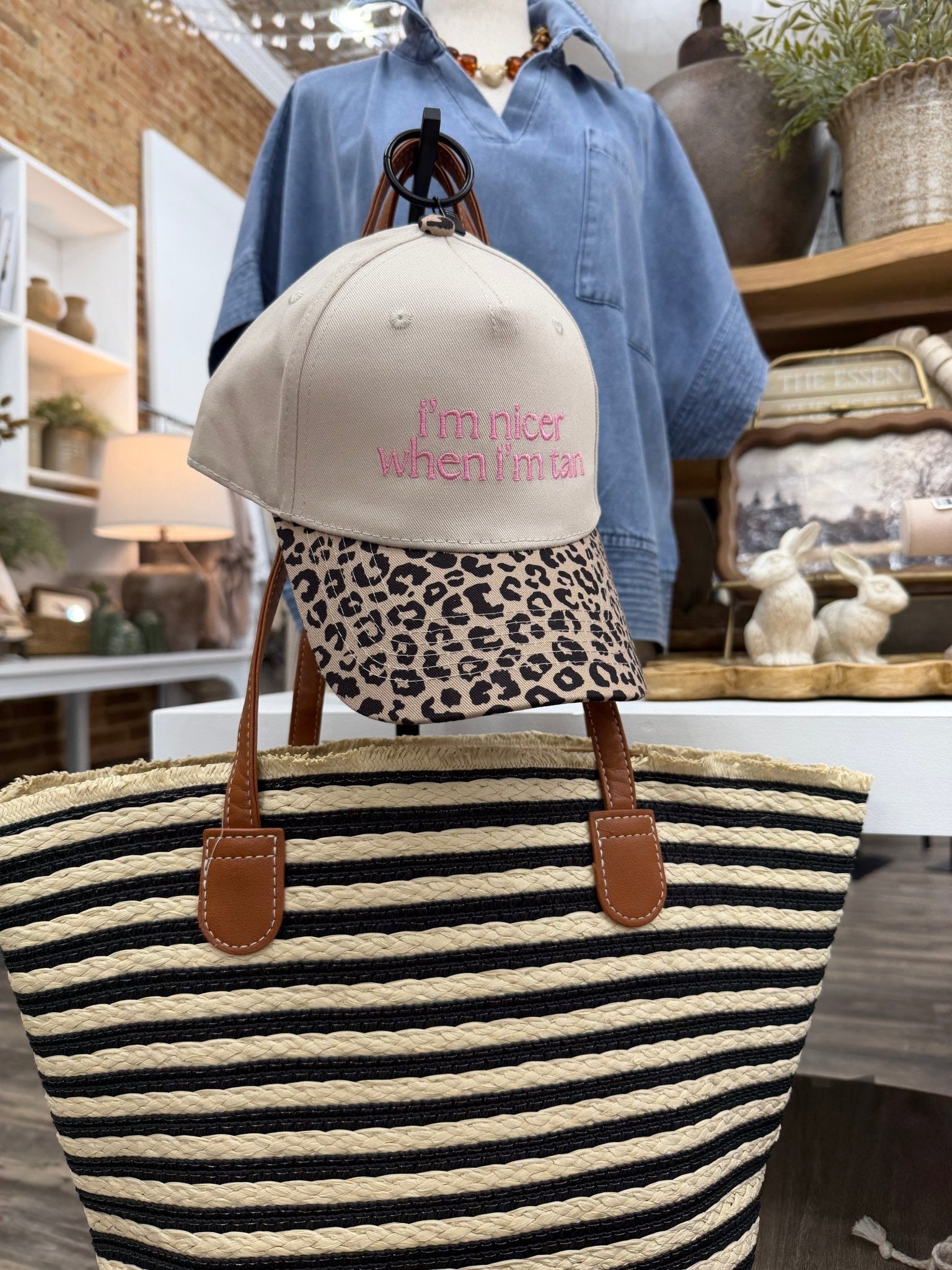 Leopard I'm Nicer When I'm Tan Hat - The Cozy Nest