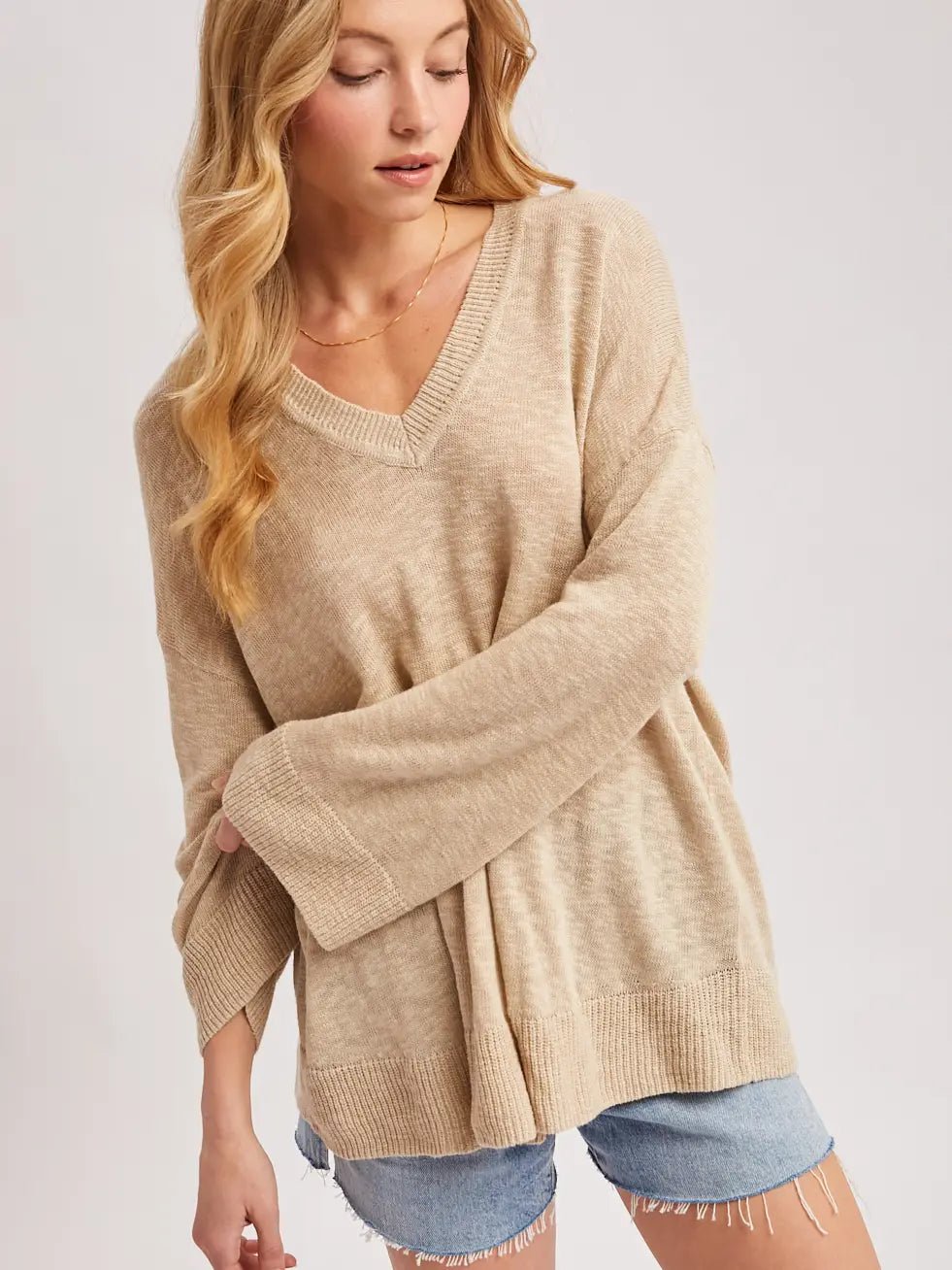 Lightweight V Neck Sweater - The Cozy Nest