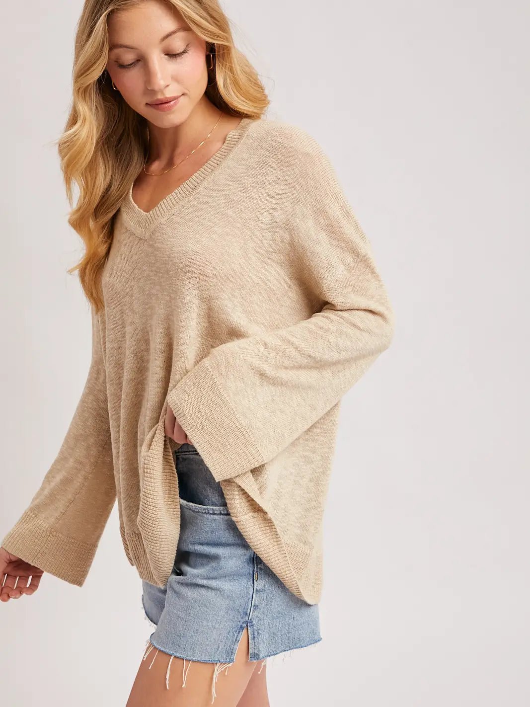 Lightweight V Neck Sweater - The Cozy Nest