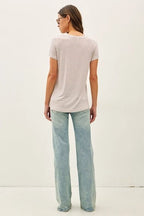 Linen Blended Striped Relaxed Tee - The Cozy Nest