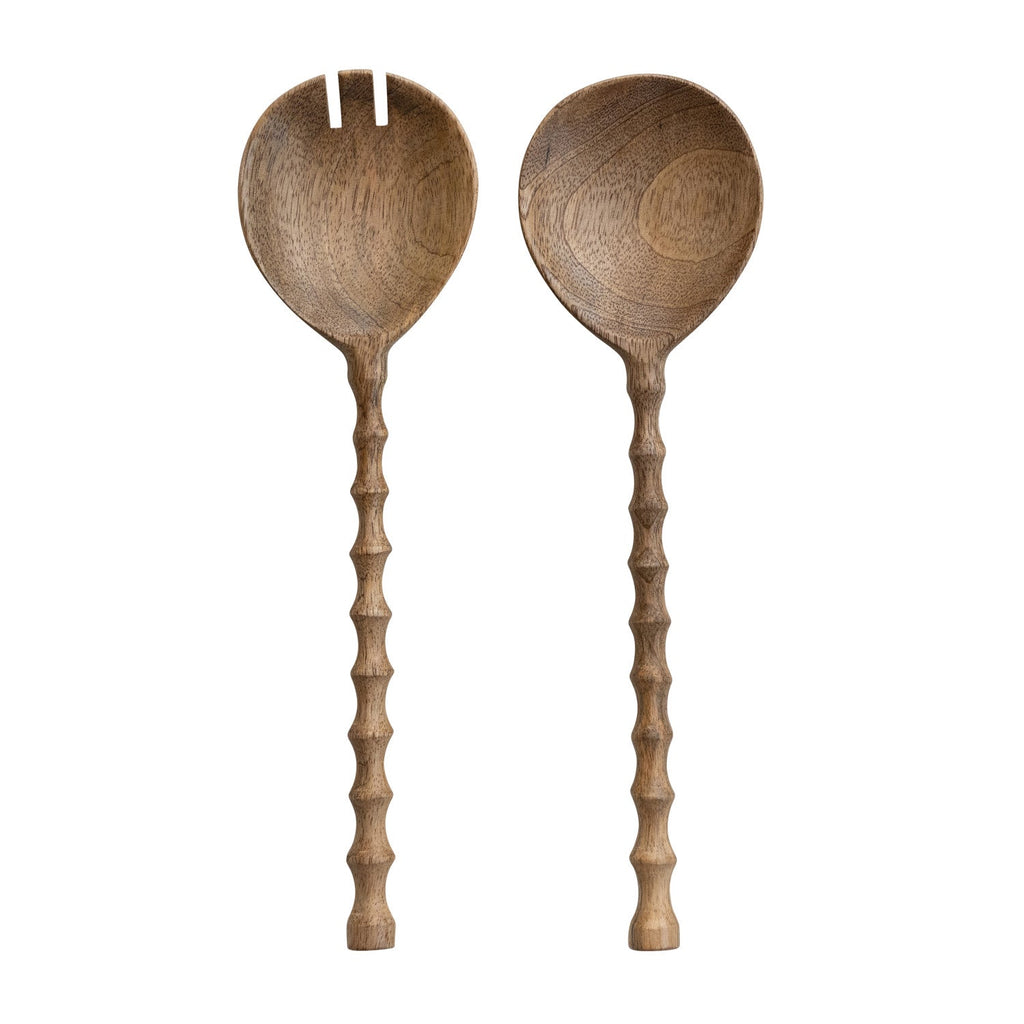 Mango Wood Salad Servers - The Cozy Nest