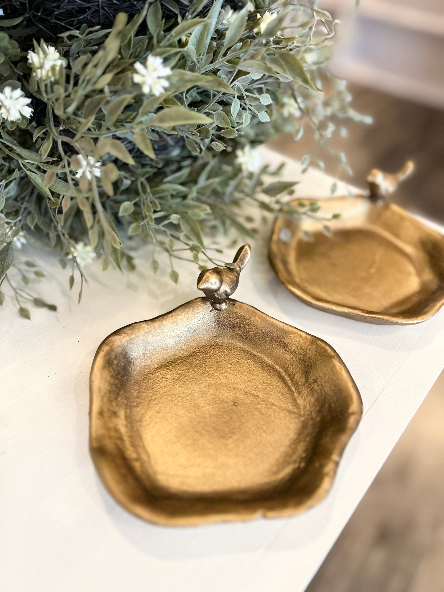 Metal Bird Dish - The Cozy Nest