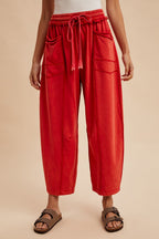 Mineral Wash Barrel Fit Utility Knit Pants - The Cozy Nest