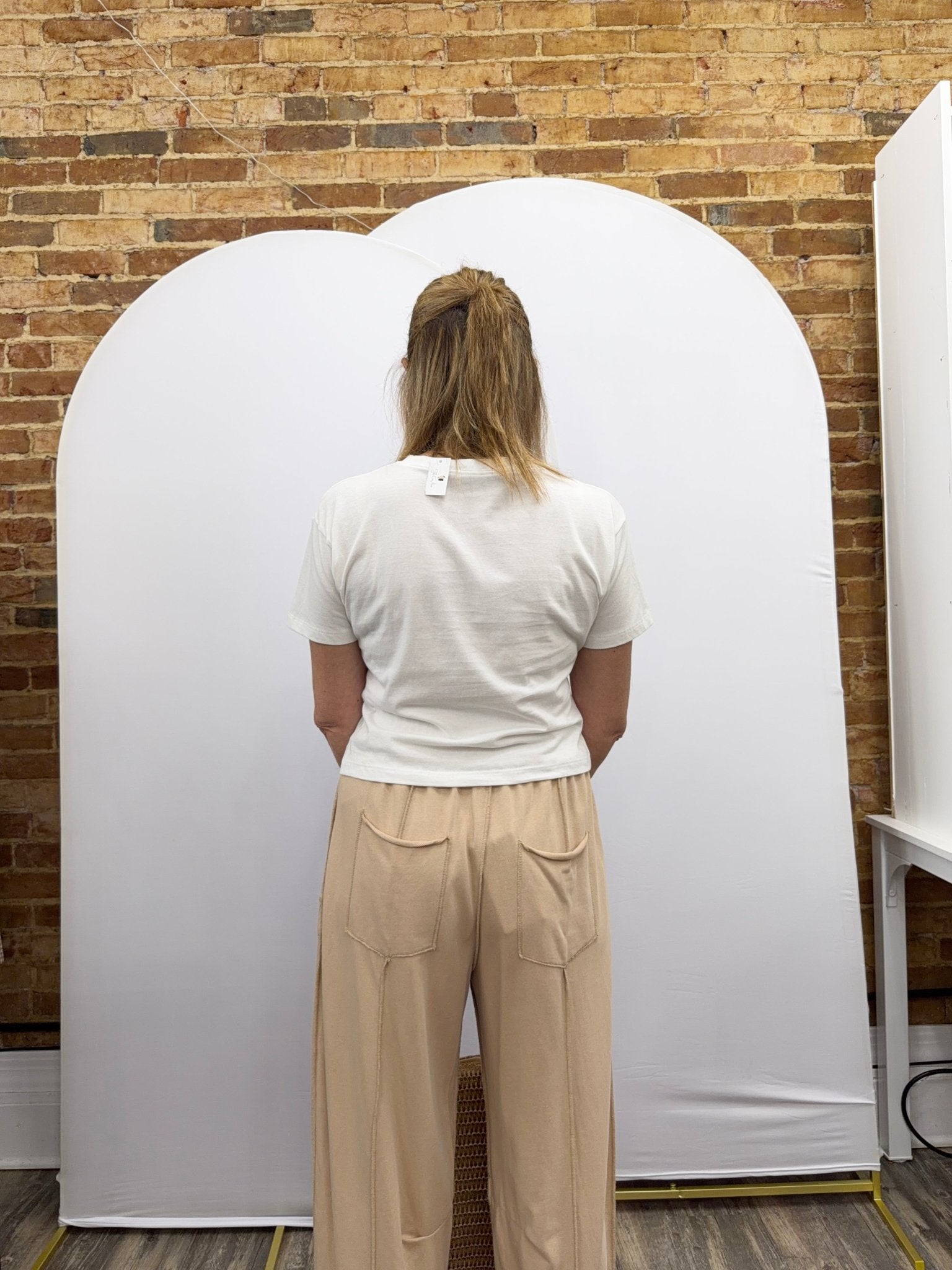 Mineral Wash Barrel Fit Utility Knit Pants-Oatmeal - The Cozy Nest