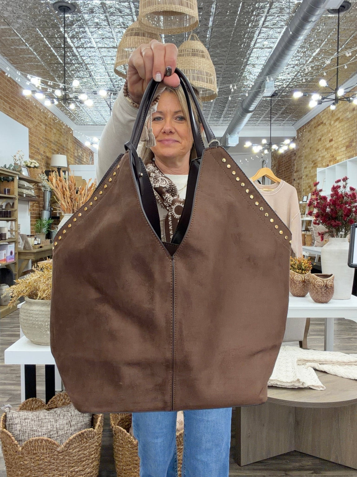 Miranda Tote Chocolate - The Cozy Nest