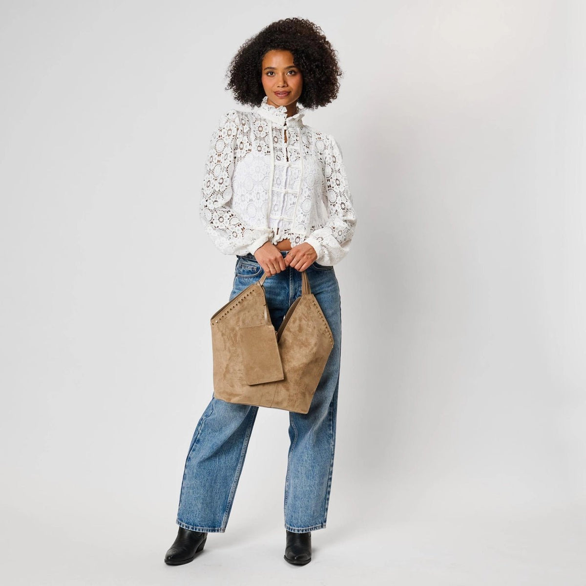 Miranda Tote Taupe - The Cozy Nest