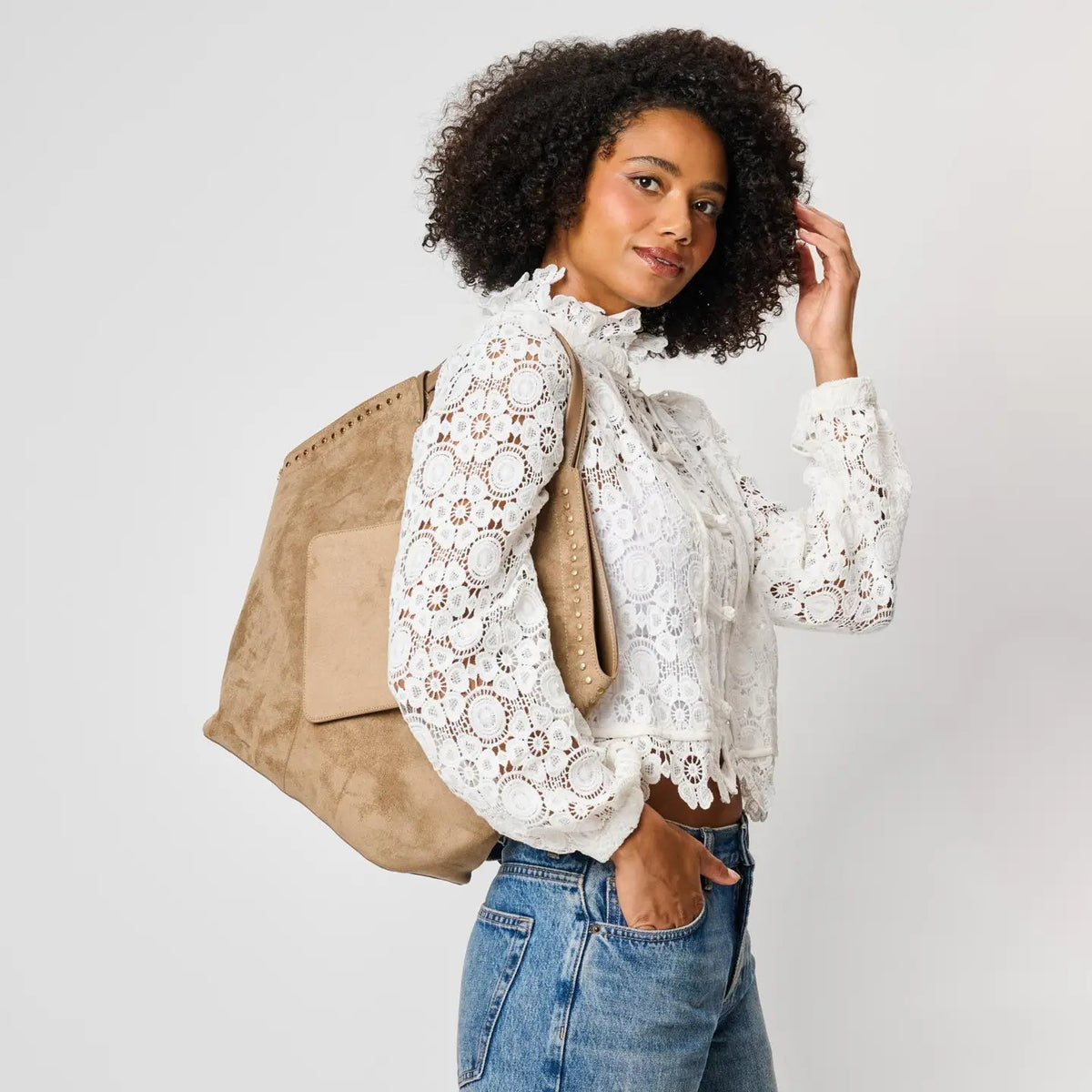 Miranda Tote Taupe - The Cozy Nest