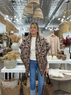 Ornate Paisley Triangular scarf-Brown - The Cozy Nest