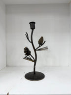 PINECONE BRANCH TAPER CANDLE HOLDER - The Cozy Nest