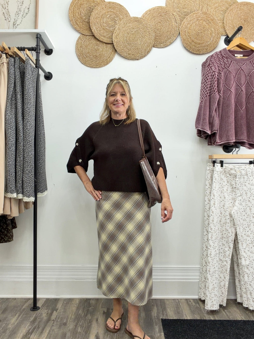 Plaid Patterned Skirt - The Cozy Nest
