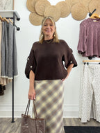 Plaid Patterned Skirt - The Cozy Nest