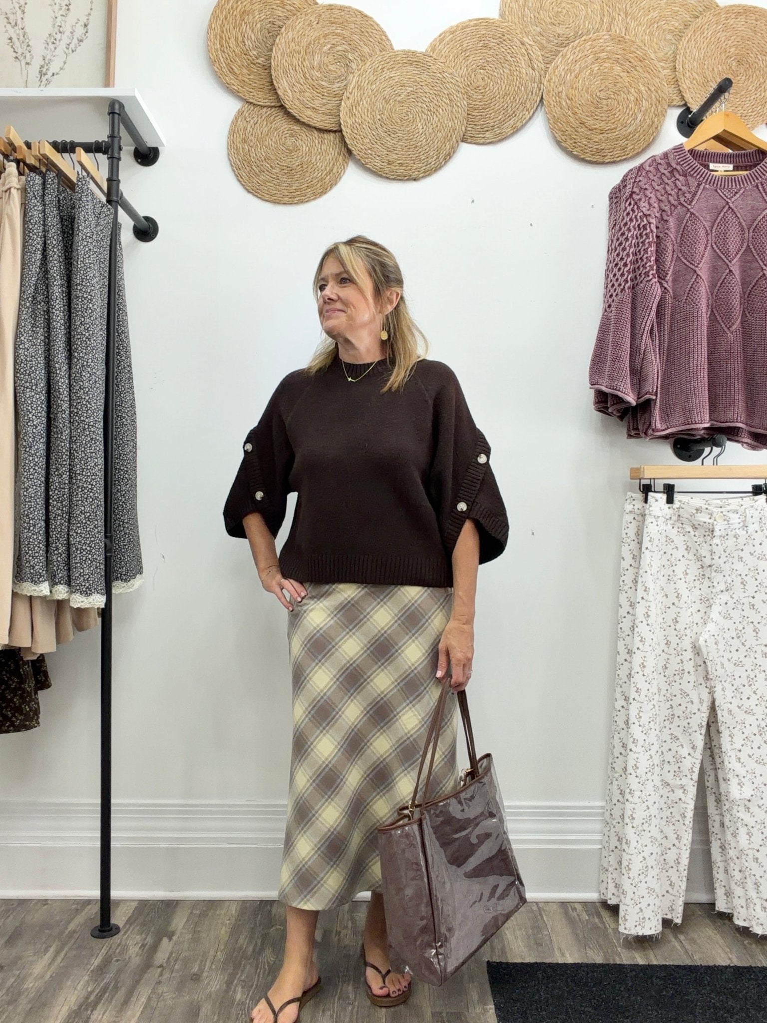 Plaid Patterned Skirt - The Cozy Nest