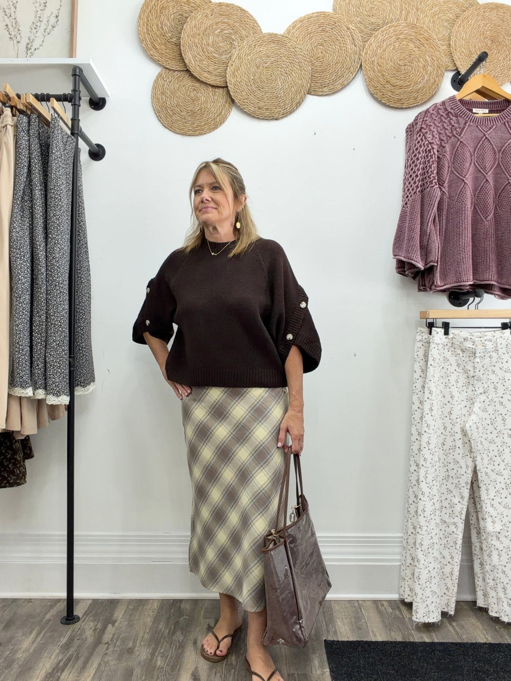 Plaid Patterned Skirt - The Cozy Nest