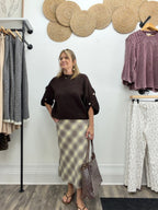 Plaid Patterned Skirt - The Cozy Nest