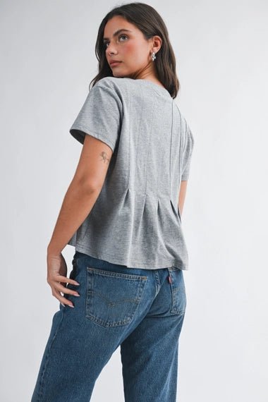Pleated Swing Tee Top - The Cozy Nest