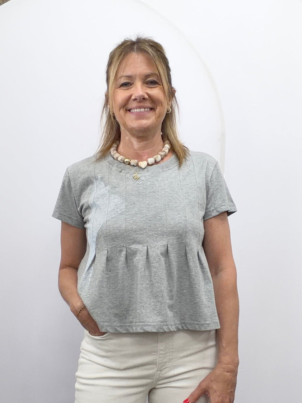 Pleated Swing Tee Top - The Cozy Nest