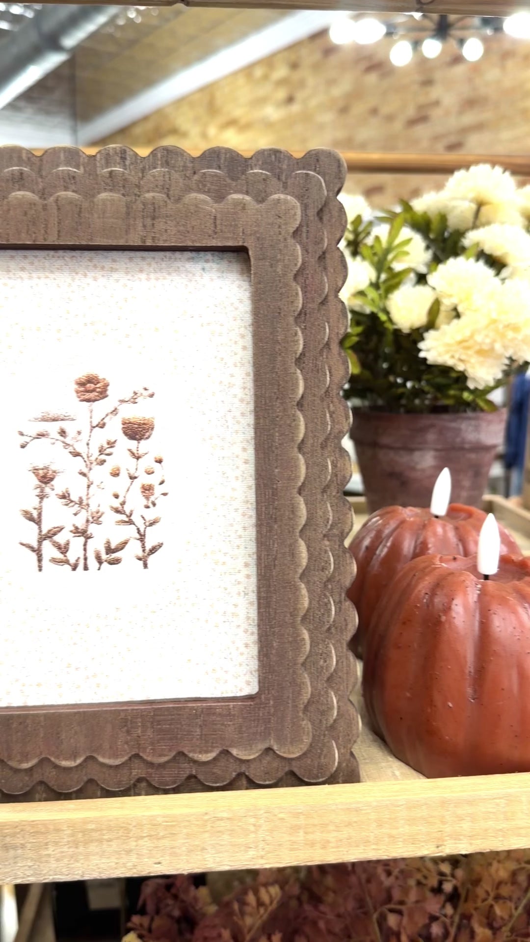 Flameless Pumpkin Candle 4" Bronze